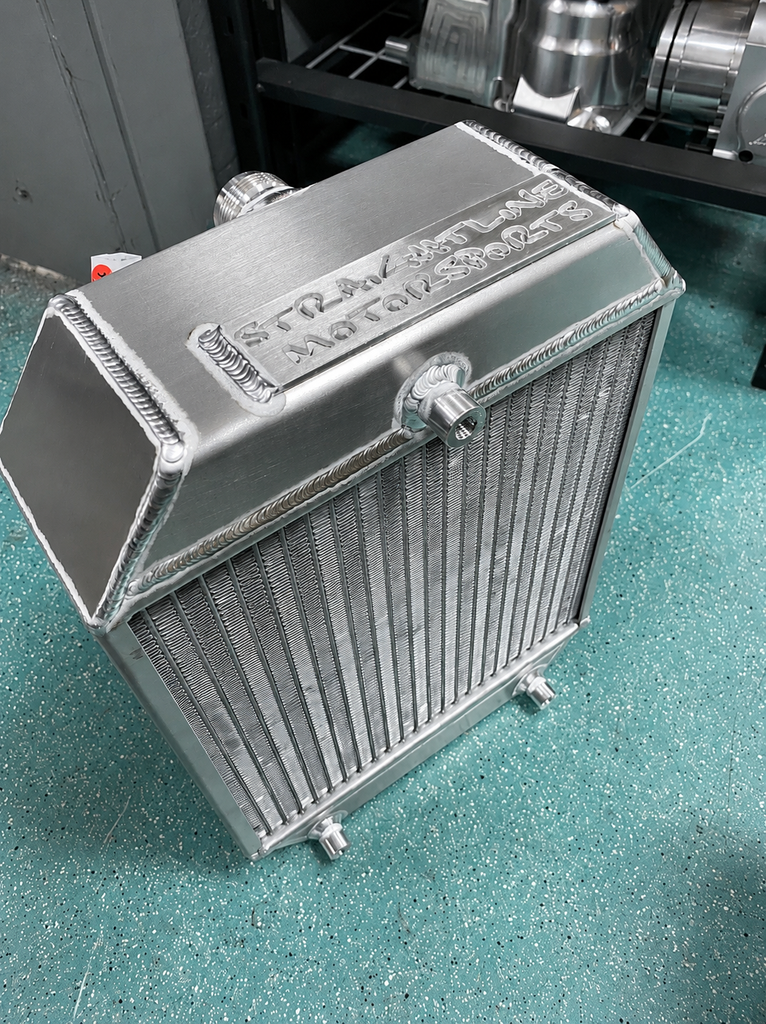 Drag Radiator with Fan And Shroud Combo b18/b20/k20 SFWD 14'/10/3.0' Straightline Motorsports