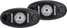 Rigid Industries A-Series Light - Black - High Strength - Amber - Set of 2