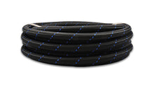 Load image into Gallery viewer, Vibrant -6 AN Two-Tone Black/Blue Nylon Braided Flex Hose (5 foot roll)