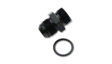 Load image into Gallery viewer, Vibrant -3AN Male Flare to -3 ORB Male Straight Adapter w/O-Ring - Anodized Black