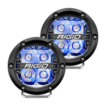 Load image into Gallery viewer, Rigid Industries 360-Series 4in LED Off-Road Spot Beam - Blue Backlight (Pair)