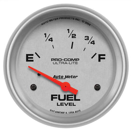Autometer Ultra-Lite 2-5/8in 73-10 Ohm Fuel Level Gauge