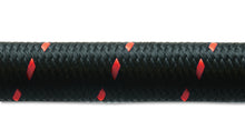 Load image into Gallery viewer, Vibrant -6 AN Two-Tone Black/Red Nylon Braided Flex Hose (2 foot roll)