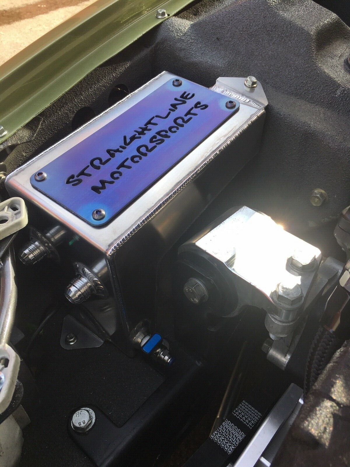 K-series Civic/Integra Oil Catch Can Ti Filter Guard Straightline Motorsports
