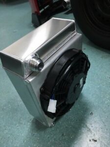 Drag Radiator with Fan And Shroud Combo b18/b20/k20 SFWD 14'/10/3.0' Straightline Motorsports